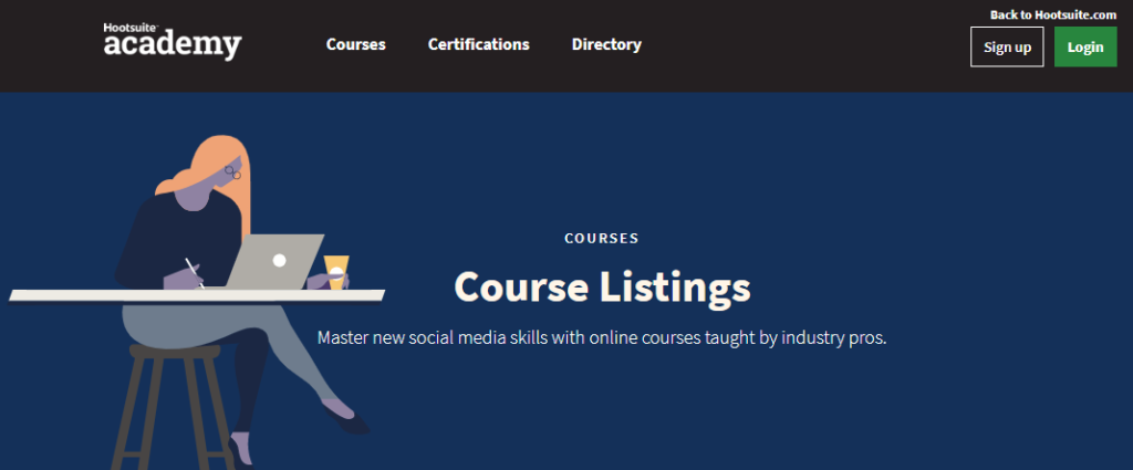 Hootsuite using educational content 